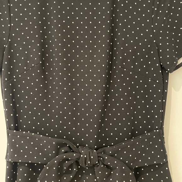 Kate Spade Black & White Fit & Flare Dress with Bow, Size 6 - Picture 5 of 5